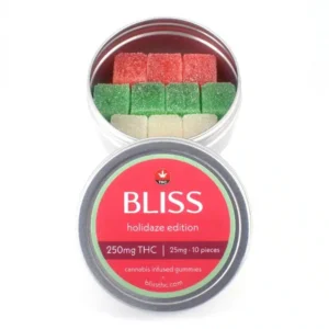 Bliss – Cannabis Infused Gummies – Christmas Holidaze Edition (250mg THC)
